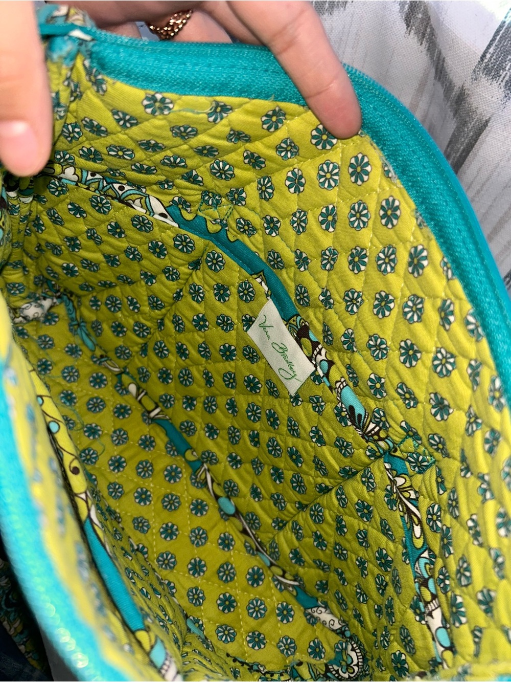 Vera Bradley Vintage Peacock Quilted Shoulder Bag - Picture 4 of 5